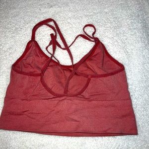 Small, coral color sports bra